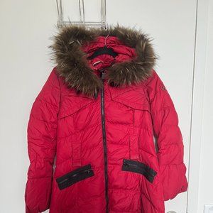 Puffer Coat | Red | Duck Down | Size: xs